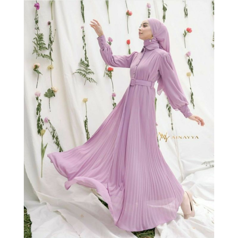 HAZEL DRESS AINAYYA.ID AINAYYA LILAC SIZE S