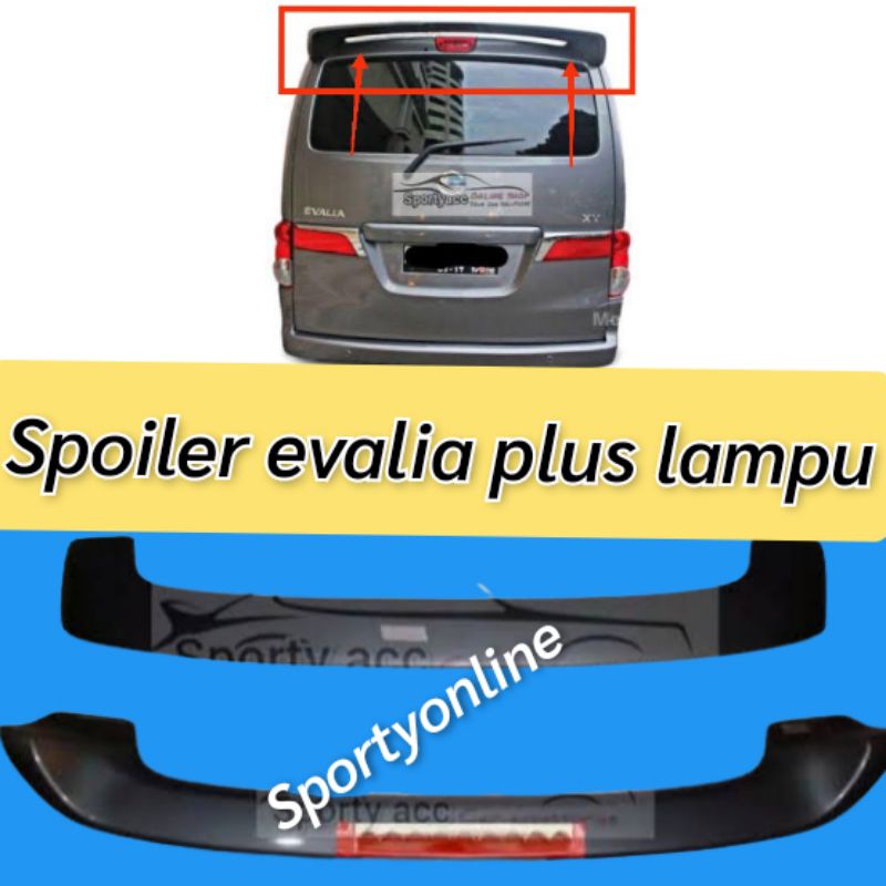 Spoiler Nissan Evalia plus lampu