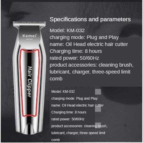 Mesin Cukur Rambut Hair Clipper Kemei Detailer KM-032 Kumis Jenggot KM 032