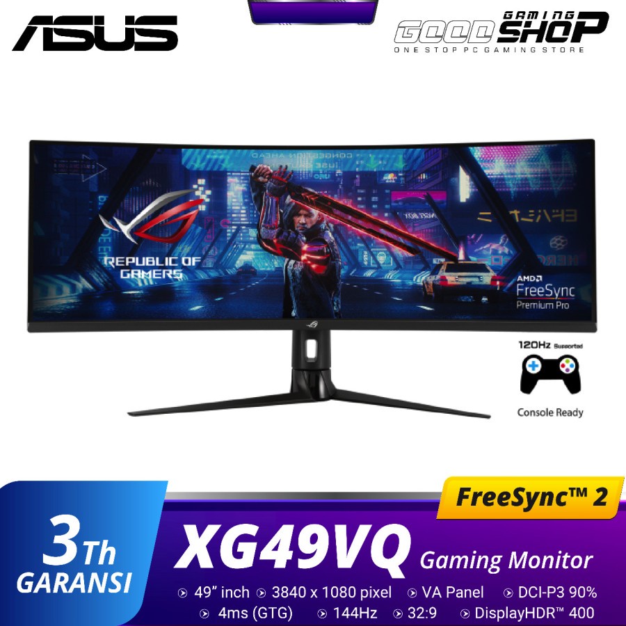 ASUS ROG STRIX XG49VQ Super Ultra-Wide HDR Gaming Monitor