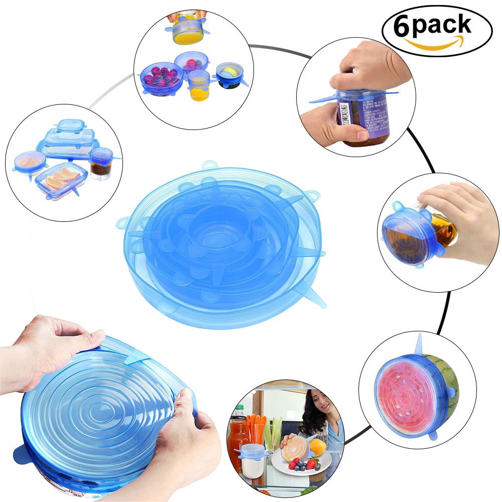 Trend-Cover Silicone Stretch 6IN1 Penutup Mangkok Karet food grade Bowl Serbaguna pengganti plastik