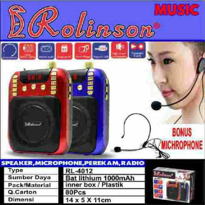 Speaker Murottal Al-Quran Rolinson RL-4012 Lengkap 30 Juz 20 Qori Bisa Repeat  (V4.1)