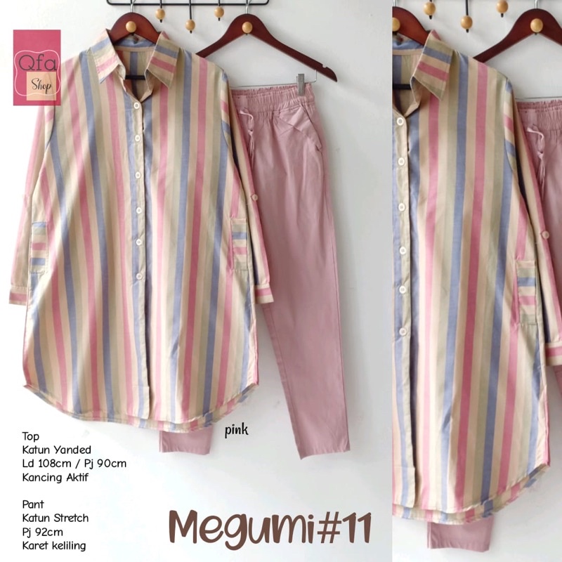*BAJU SETCEL BAHAN KATUN YANDED • MEGUMI SET #11 BY QFA SHOP