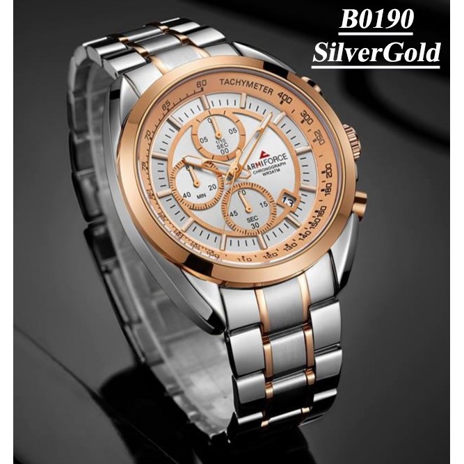 Jam Tangan Pria/Cowo ArmiForce Original Rantai - Kode B0190