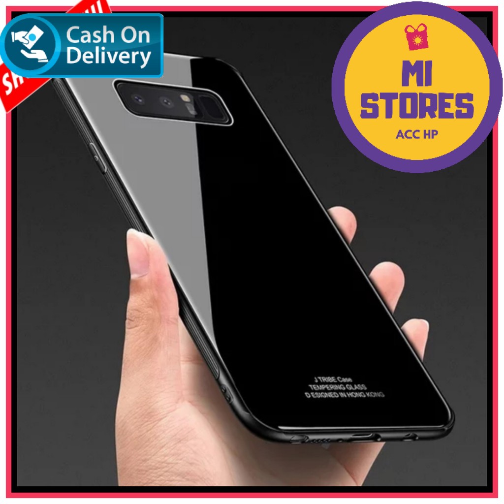 Case Samsung Note 8 Luxury Glass Case Premium Hard Case