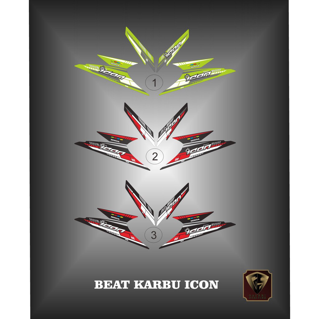 Striping beat karbu - Stiker Decal beat karbu 2008-2012 icon04