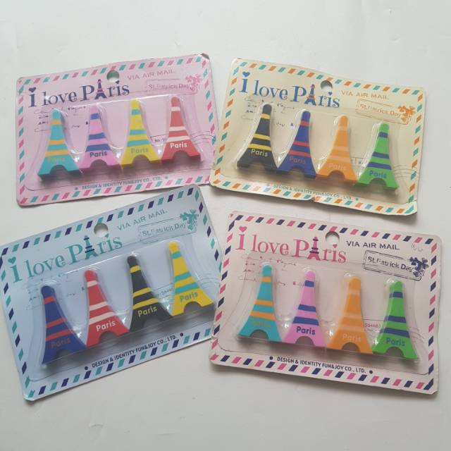 

Paris on love eraser penghapus pensil bentuk miniatur paris