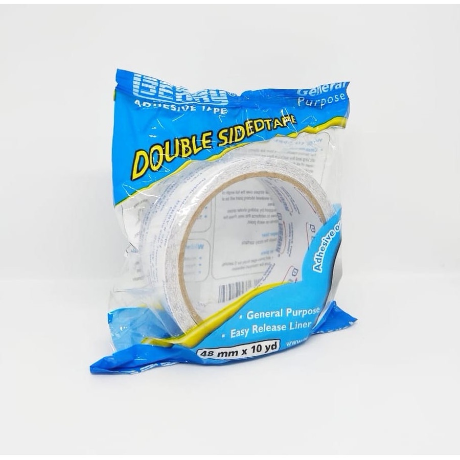 

ISOLASI DOUBLE TAPE BERRY UKURAN 2" INCH X 10 YARD 48 MM X 9 MTR