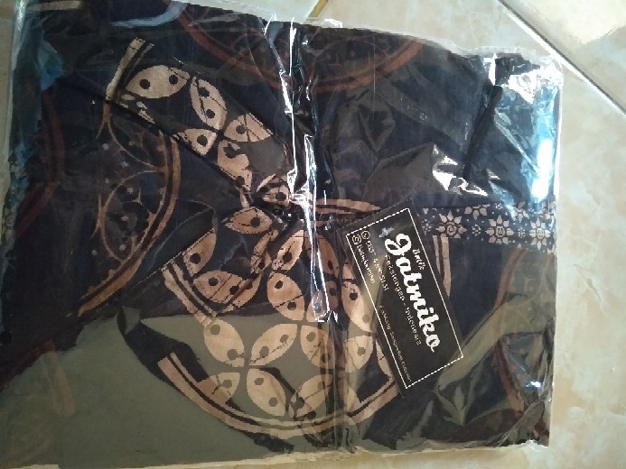 Gamis Batik Modern Murah Katun Halus Kombinasi Truntum, Ori Batik Aksara Pekalongan Big Size Jumbo