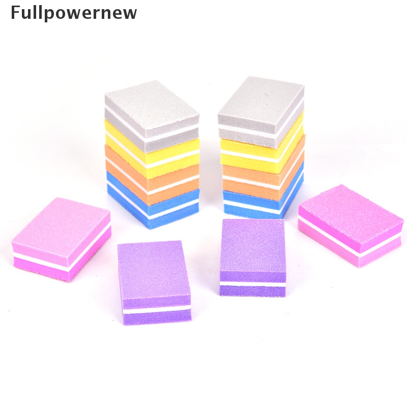 [FULL] 20pcs Square Nail Sanding Sponge Buffers File Grinding Polishing Manicure Tools