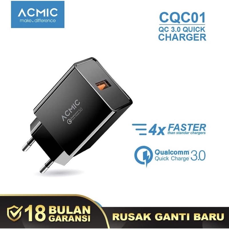 Bundling Fast Charging Acmic (Adaptor + Kabel)