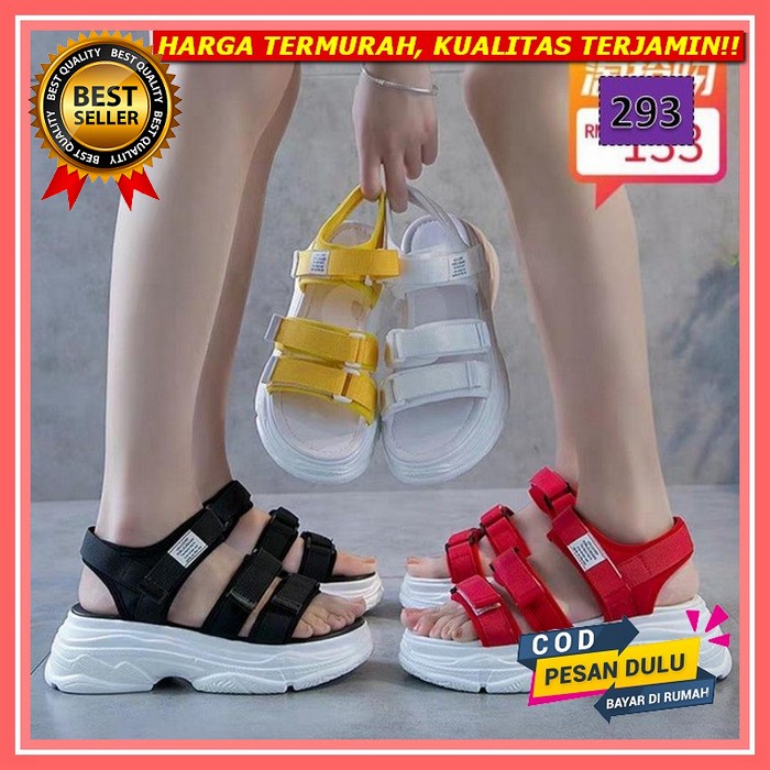 Sepatu Sandal Wedges Gunung Wanita Cewek Import Korea Empuk Nyaman Rumah Sendal Wanita Korean Style 