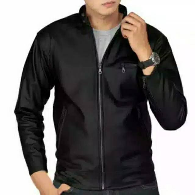 Jaket Kulit Pria Kantor Casual Simpel