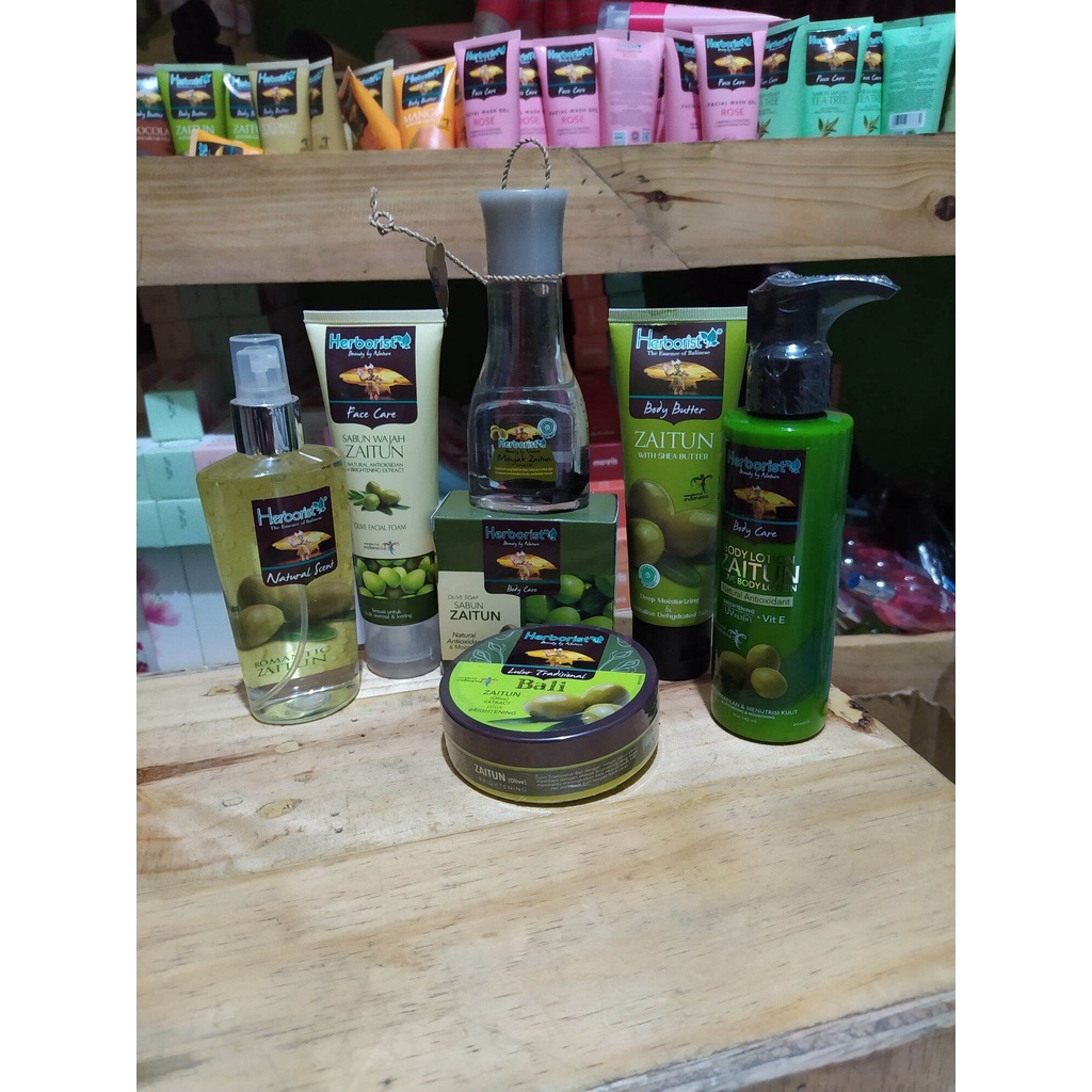 Herborist Paket Lengkap Zaitun Series (7produk) perawatan wajah dan badan/1 Set Body Care & Skincare