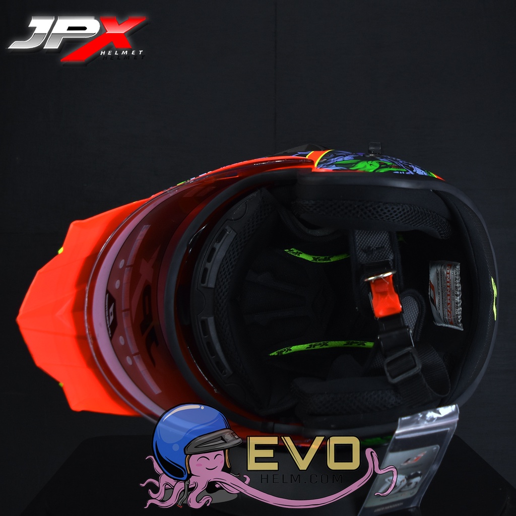 HELM JPX SUPERMOTO MOTIF SHARK JPX SEMICROSS TERBARU ORIGINAL HELM CROSS HALF FACE JPX JP HELMET - ONGKIR 2KG