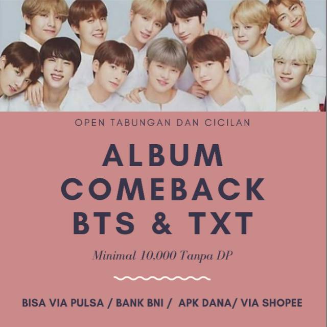 TABUNGAN ALBUM COMEBACK BTS  DAN  TXT  Shopee Indonesia
