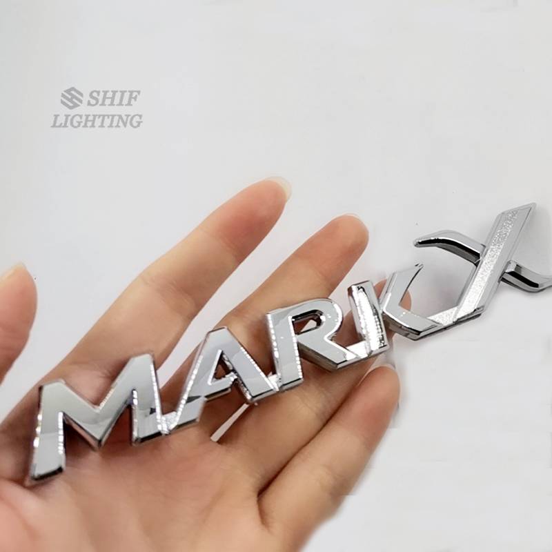 1pc Stiker Emblem / Badge Tulisan Mark X Markx Bahan Abs Untuk Mobil Toyota Markx