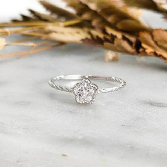 Cincin Bunga Kendari Etnik Elegan Emas asli