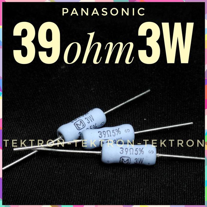 Panasonic 39ohm 3W Resistor 39R 3Watt tektron22 Segera Dapatkan