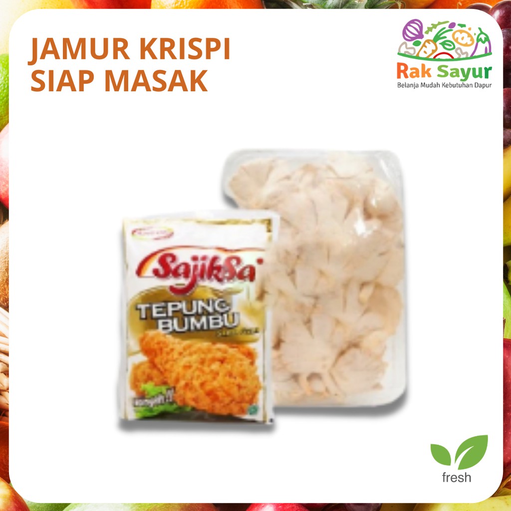 Jual Paket Jamur Krispi 1 Paket Jamur Tiram Crispy Caisim Fresh Rak