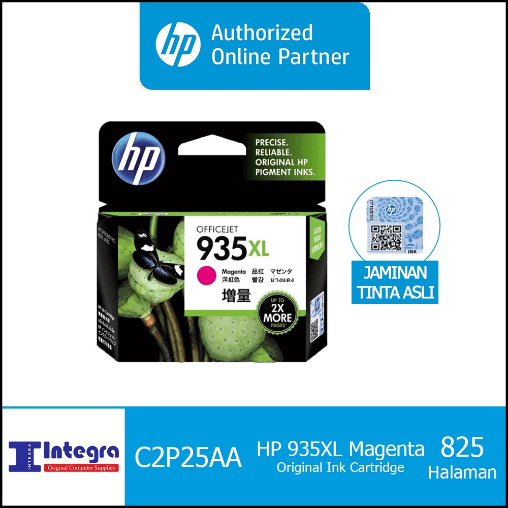 Tinta HP 935 XL Magenta Original Cartridge - C2P25AA Barang Perpanjangan Garansi