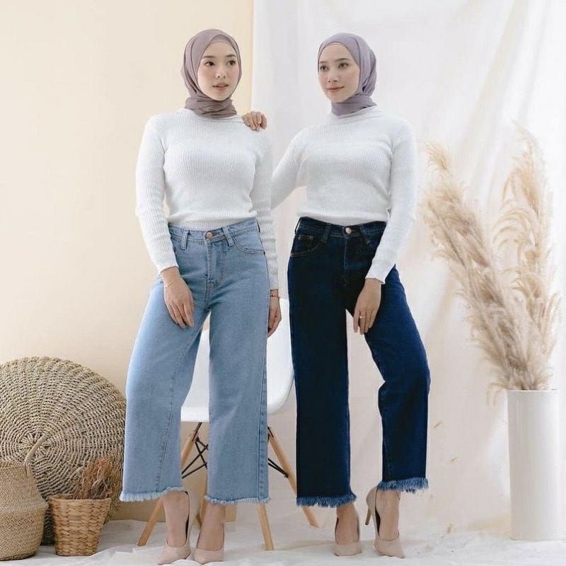 CELANA JEANS WANITA//CELANA PANJANG//KULOT JEANS WANITA