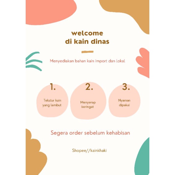 kli Kain Pemda Khaki Premium Semi Wool Katun Bahan Seragam Pemda Pdh Pns Guru Pria Wanita Katun