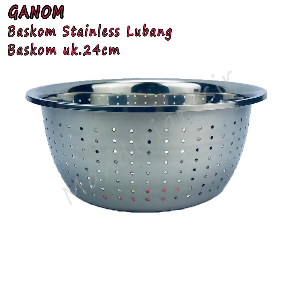 Baskom * Stainless * Dengan * Lubang * DineMate * 26cm