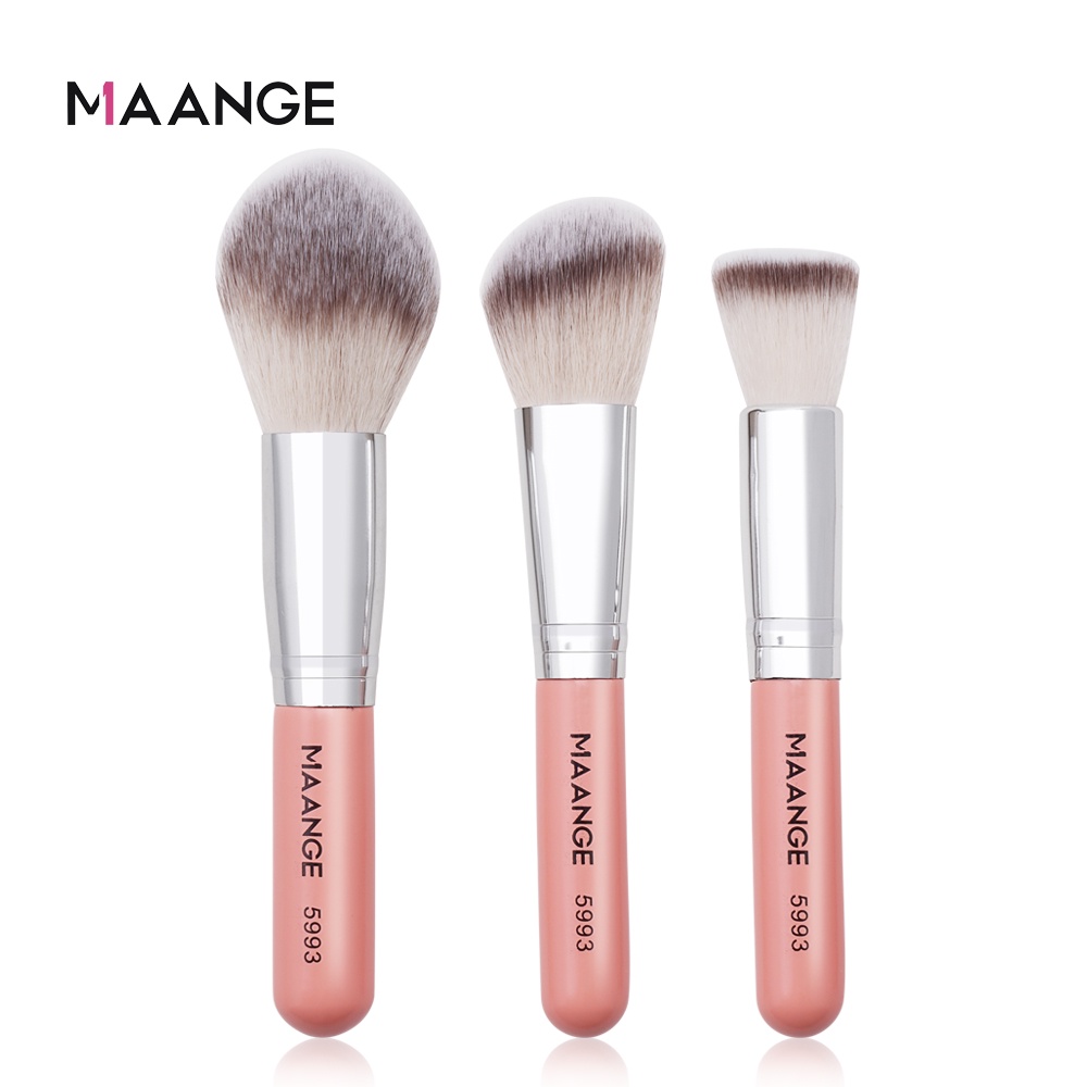 Image of MAANGE Mini Makeup Brush For Powder Contour Foundation Makeup (3 Pcs) #8