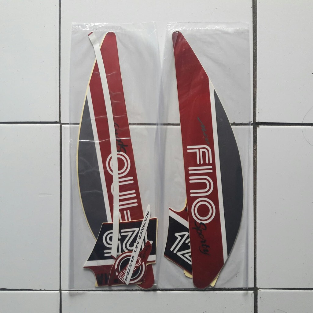 stiker Motor Fino 125 2017 hitam-merah