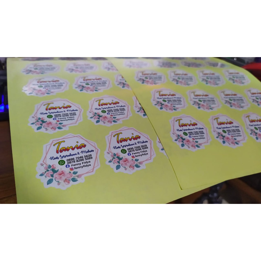 

cetak stiker laber lembaran f4