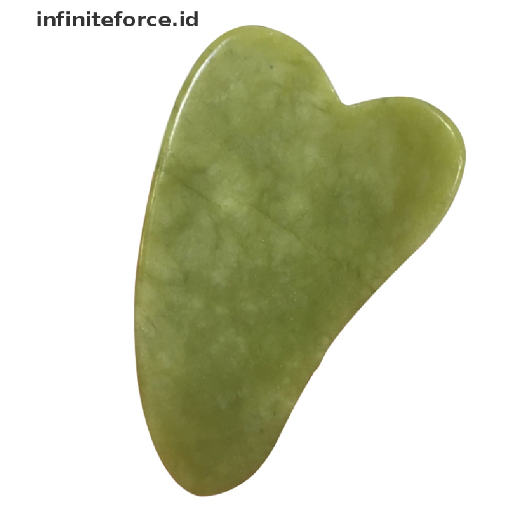 (infiniteforce.id) Alat Pijat Gua Sha Bahan Giok Alami Untuk Wajah