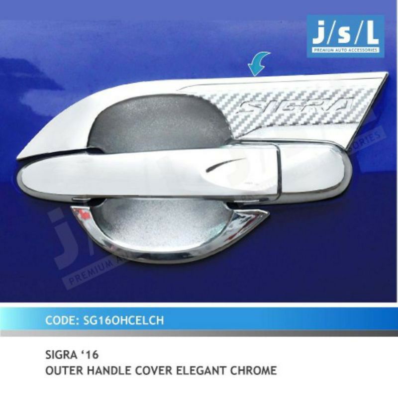 CALYA SIGRA Paket Handle outer elegant Tutup Tangki Crosstivo Chrome JSL