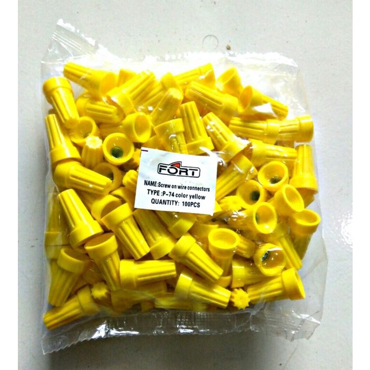 Lasdop / Las Dop Perpack isi 100pcs / Penutup sambungan kabel / Screw on wire connectors