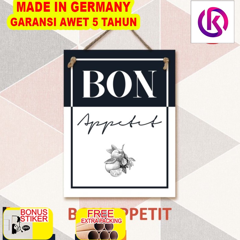 

Terlaris Hiasan Dinding - BON APPETIT - Gantungan Pajangan Rumah Sign Cafe