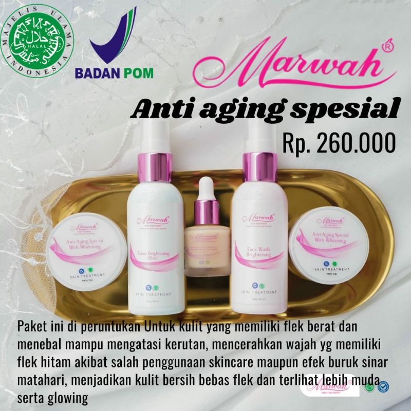 Marwah Skincare Paket Diamond Aging Special UNTUK KULIT MEMILIKI FLEK MEMBANDEL