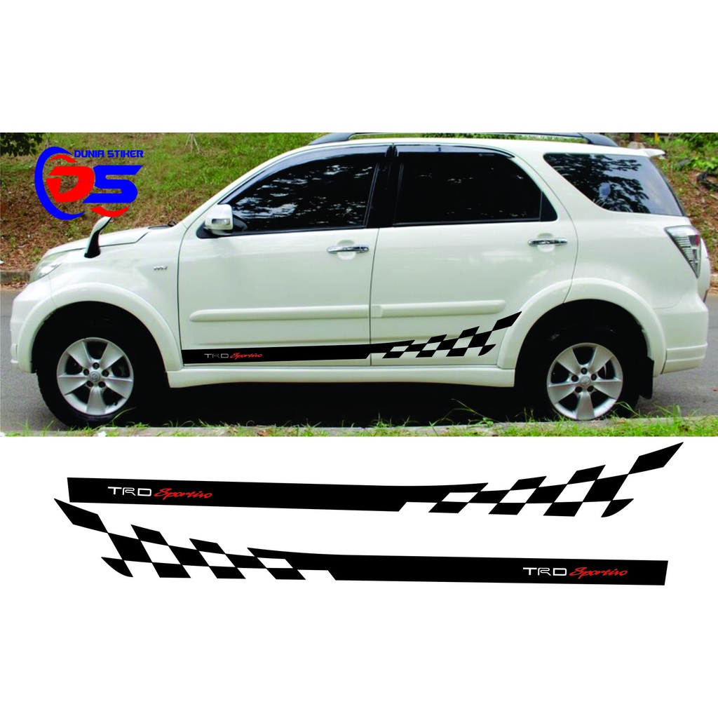 Stiker Cutting Mobil Rush Stiker List TRD Sportivo Stiker Mobil Toyota Rush Terbaru