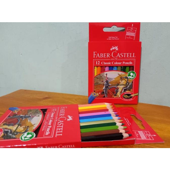 

Ready stock] Faber Castell Colour Pencil Classic Pensil 12 Warna Pendek Standard