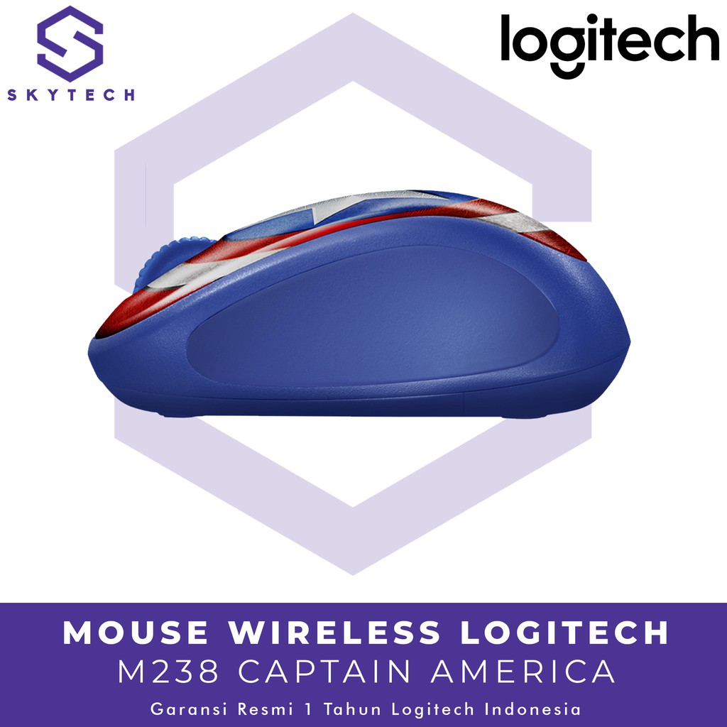 MOUSE WIRELESS M238 CAPTAIN AMERICA ORIGINAL GARANSI RESMI