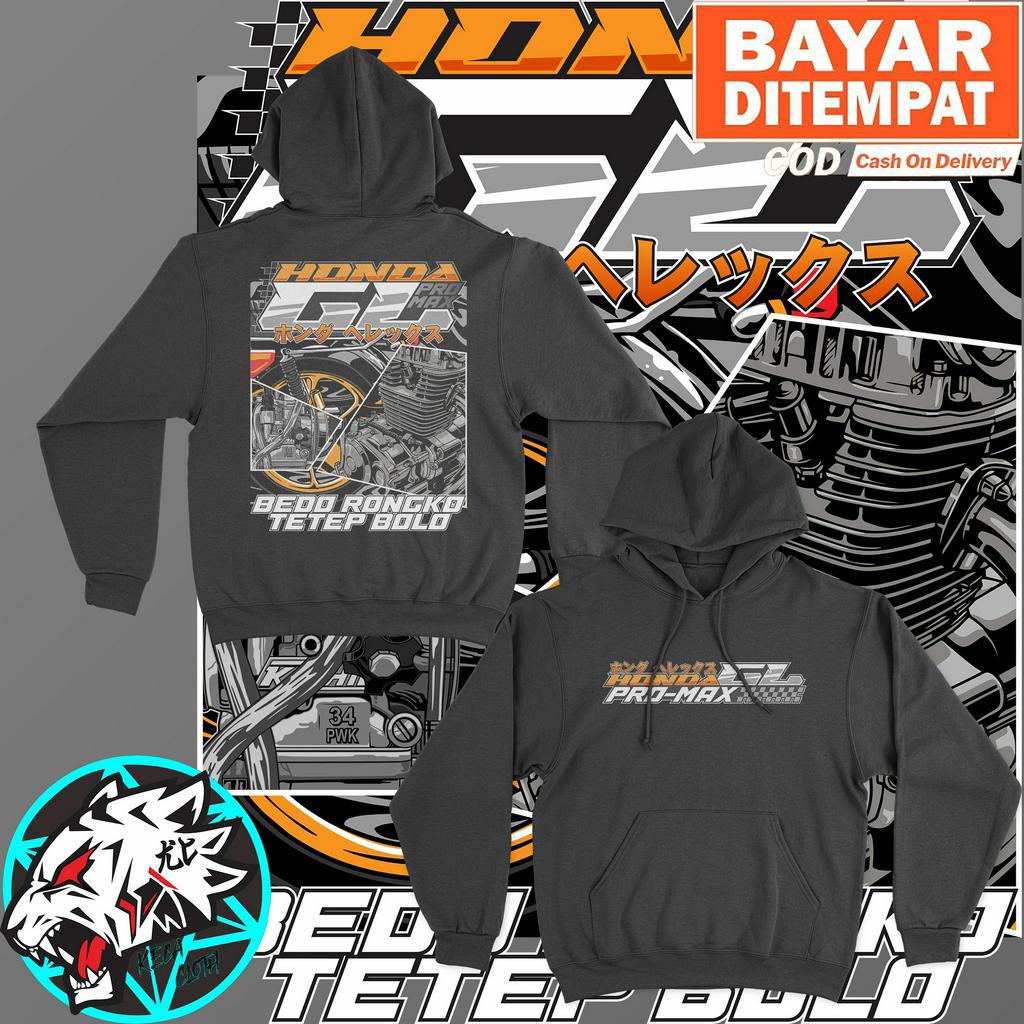 JAKET HOODIE HONDA GL PRO MAX BEDO RONGKO TETEP BOLO BIG SIZE JUMBO HOODIE HEREX COWOK CEWEK
