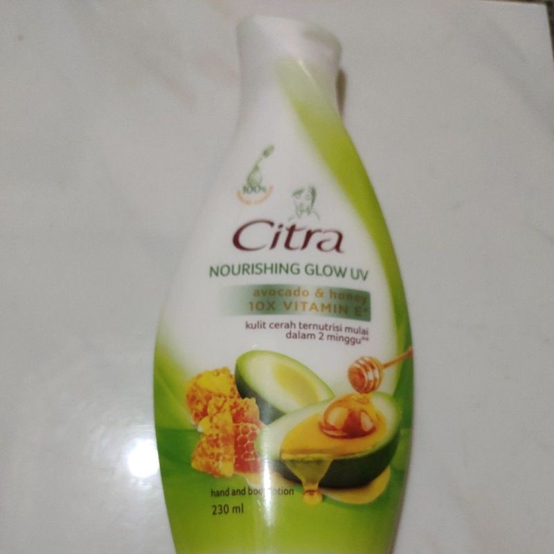 citra nourishing glow UV hand and body lotion 230ml avocado
