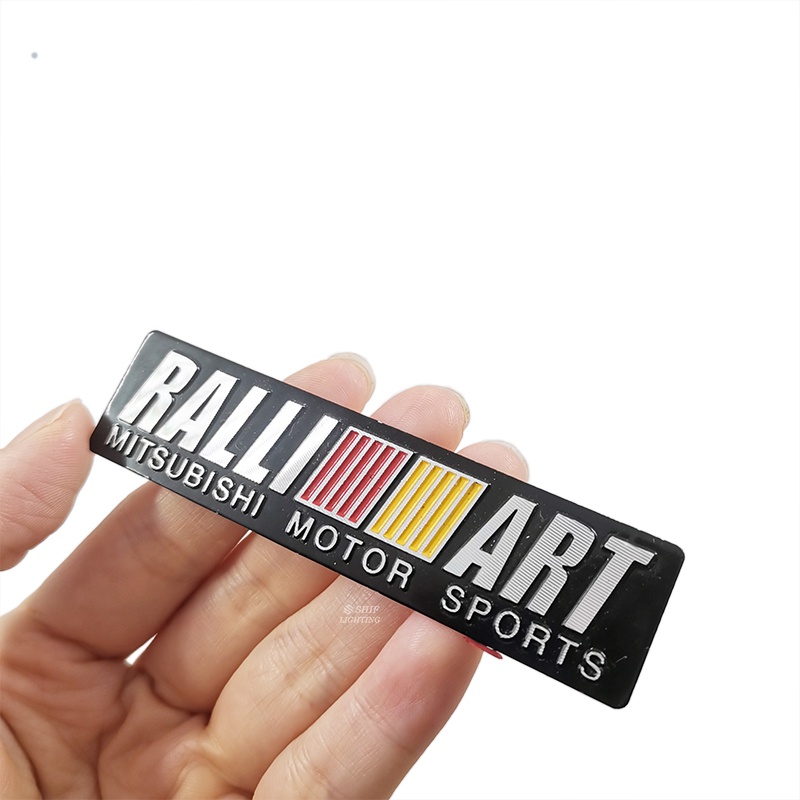 1pc Stiker Logo RALLIART MITSUBISHI Bahan Metal Untuk Dekorasi Mobil MITSUBISHI