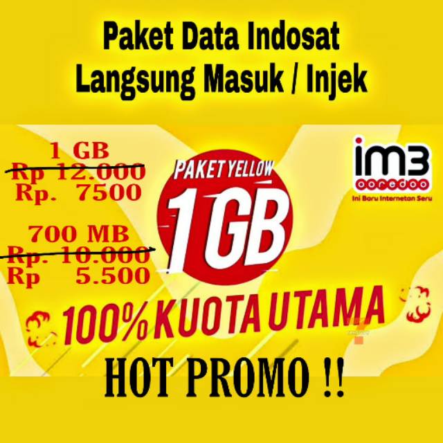 Indosat Yellow Freedom Indosat Ekstra kouta