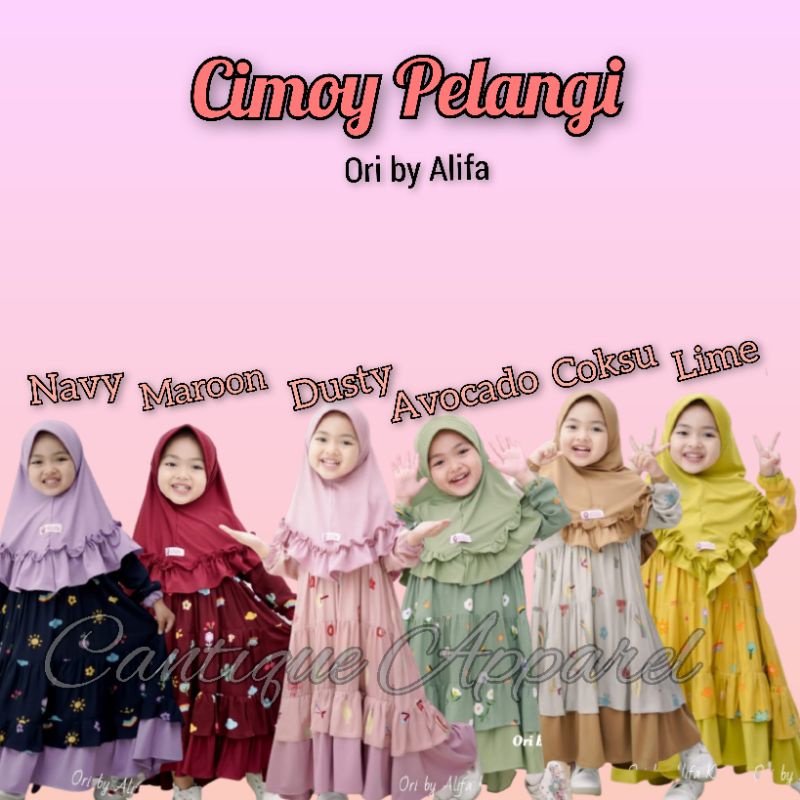CIMOY PELANGI DRESS ANAK GAMIS ANAK BY ALIFA