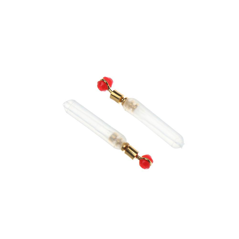 TOP 6pcs /set Warna Acak Kepala Tembaga Pelampung Tabung Baru Peche Accesoires Rotasi Silikon boia Mengambang