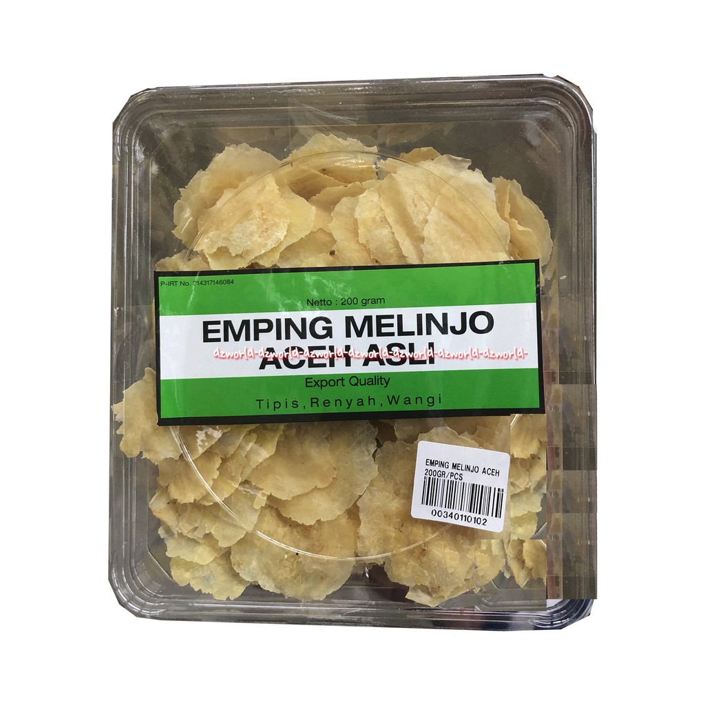 Emping Melinjo Aceh Asli 200gr Kerupuk Emping Tipis Renyah Siap Goreng