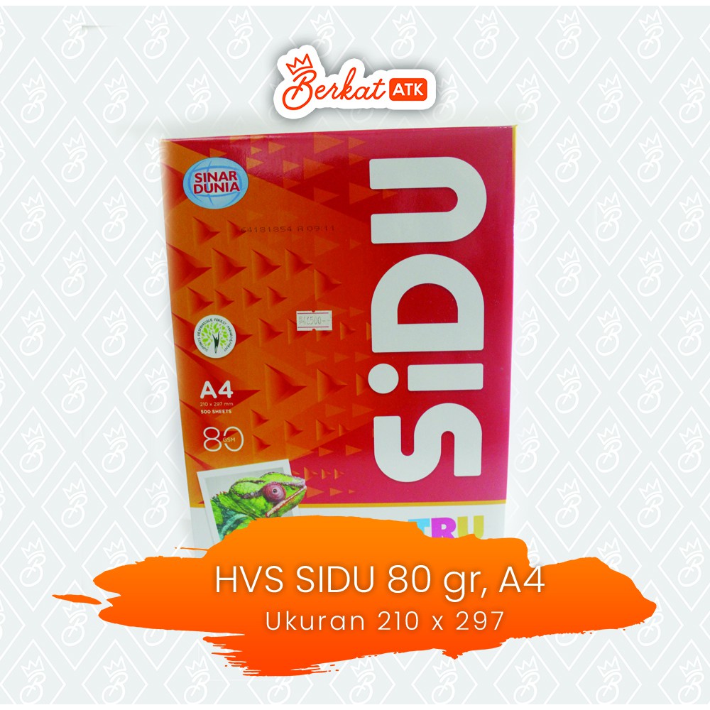 

Kertas HVS SIDU A4, 80 GSM
