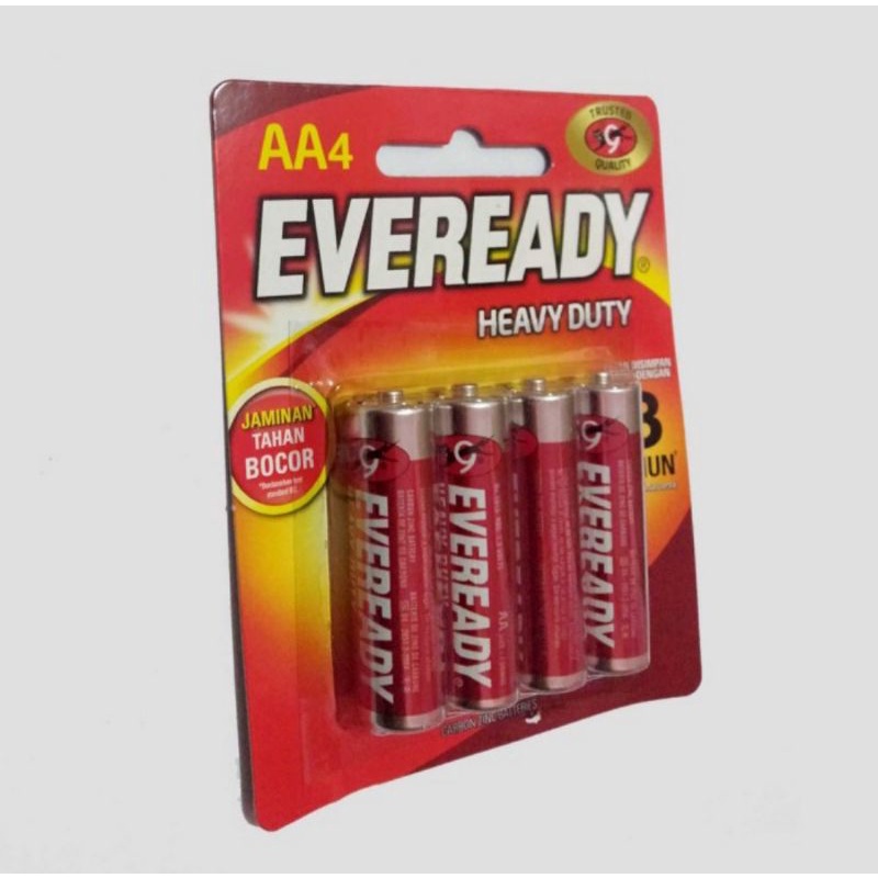 Baterai Eveready Merah AA AAA A2 Isi 4 pc Battre Jam Dinding