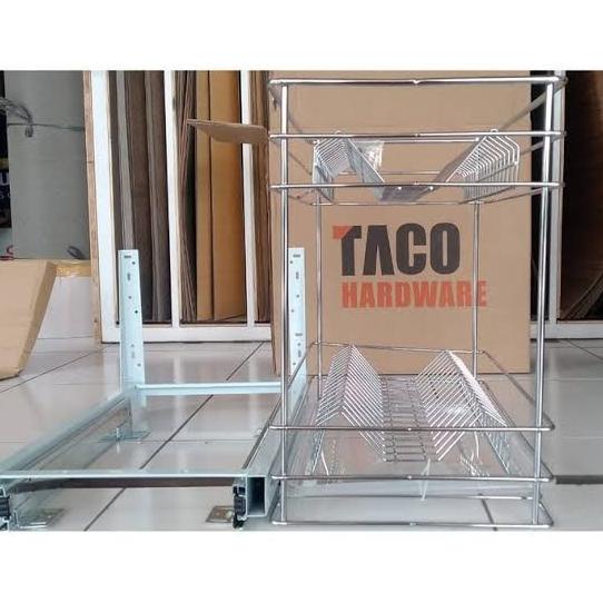 HW023i Rak Piring 2 Tingkat Stainless Krom / Rak Piring Taco