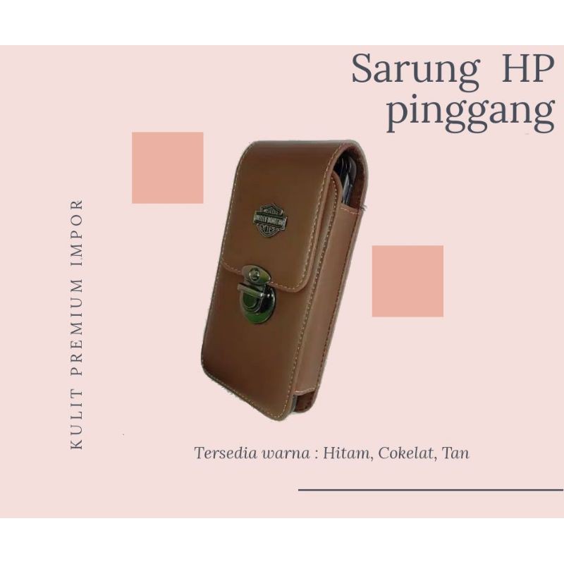 sarung hp pinggang kulit - tempat hp pinggang simple